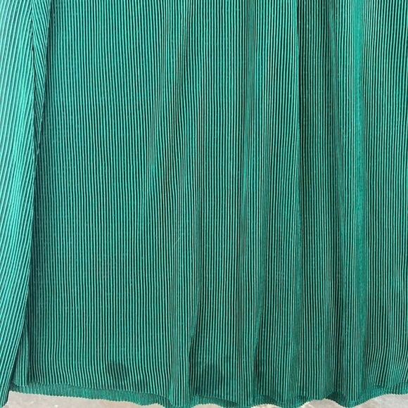 Baltic Born Dress Womens Large Green Athena Pleated Long Sleeve Maxi A Line - Picture 5 of 10